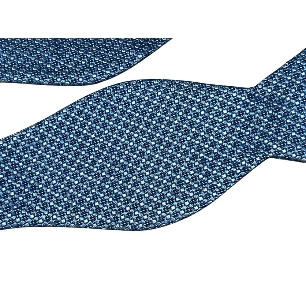 Nordstrom Blue 100% Silk Bow Tie 13.75 - 18